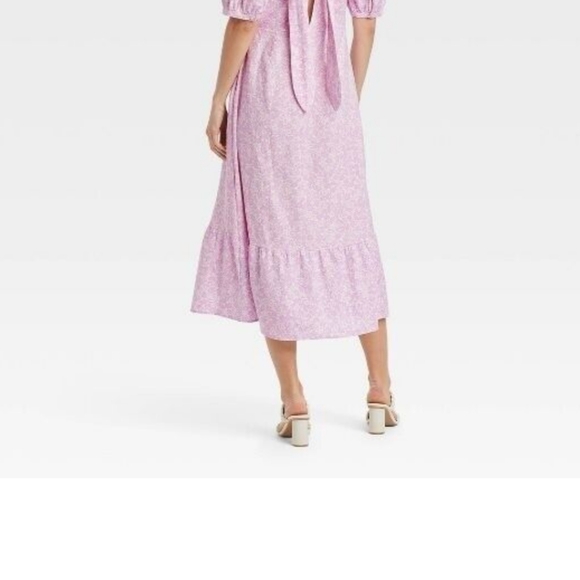 Who What Wear Linen Blend Floral Maxi Dress - Picture 5 of 6